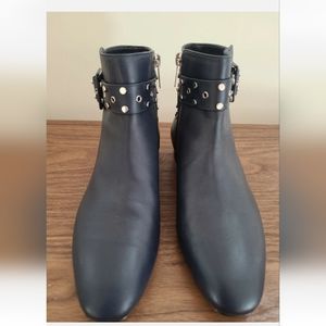 New Jimmy Choo Studded Navy Blue Boots Size 37